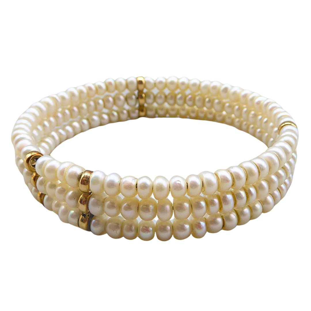 3-REIHEN PERLENARMBAND.