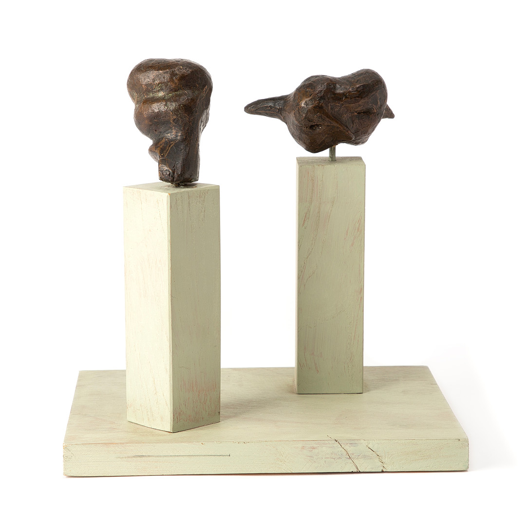 GUDRUN EDUARDS. Skulptur, "Porträttgalleriet", brons, från serien bronser 1986, nummer 1/8, signerad undertill.