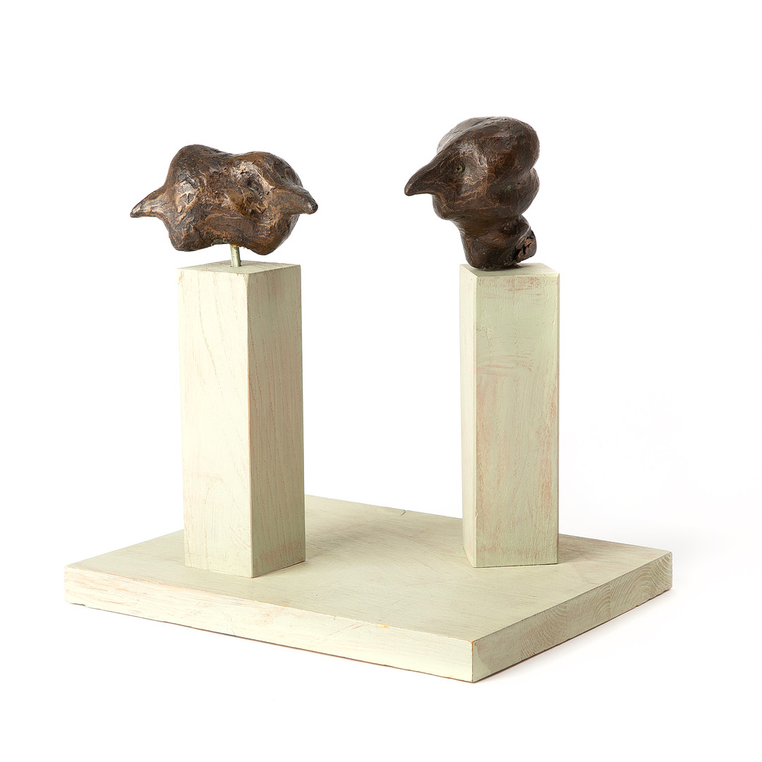 GUDRUN EDUARDS. Skulptur, "Porträttgalleriet", brons, från serien bronser 1986, nummer 1/8, signerad undertill.