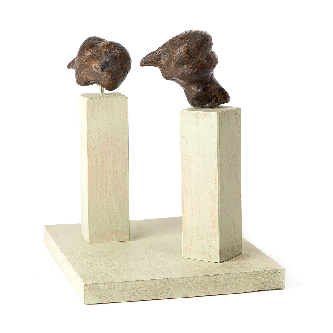 GUDRUN EDUARDS. Skulptur, "Porträttgalleriet", brons, från serien bronser 1986, nummer 1/8, signerad undertill.