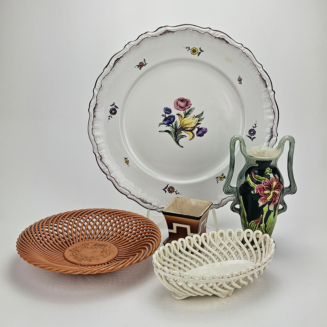 KERAMIK, 5 delar, bland annat Rörstrand, Max Roesler, 1900-tal.
