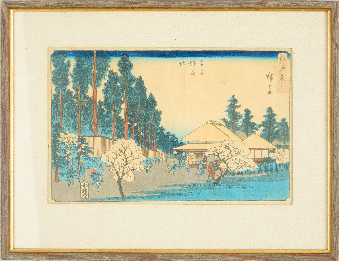 UTAGAWA HIROSHIGE. "Oji Inari-helgedomen" från serien "100 kända vyer från Edo".