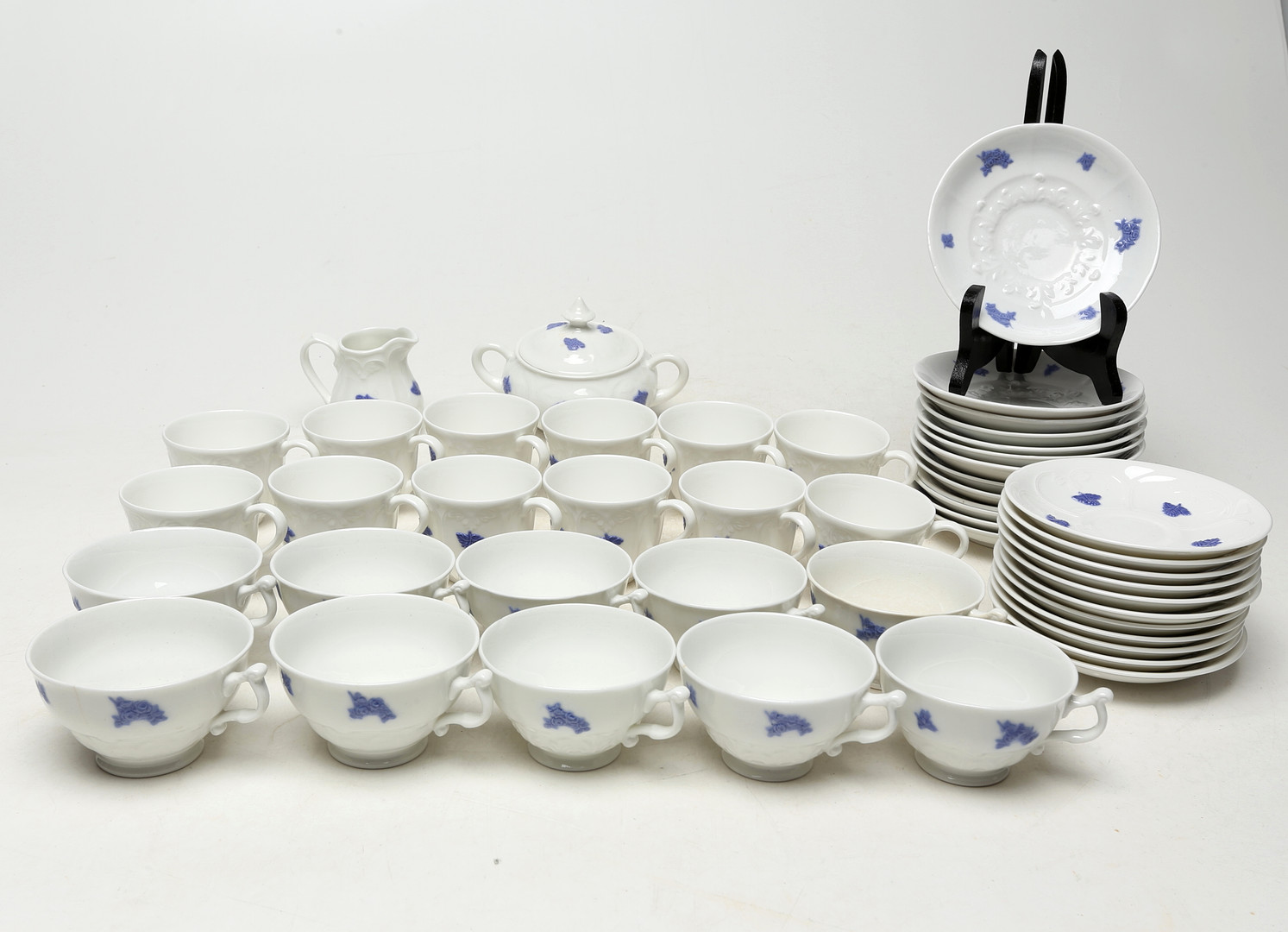 KAFFESERVIS, delar porslin, Gustavsberg, Blå Blom.