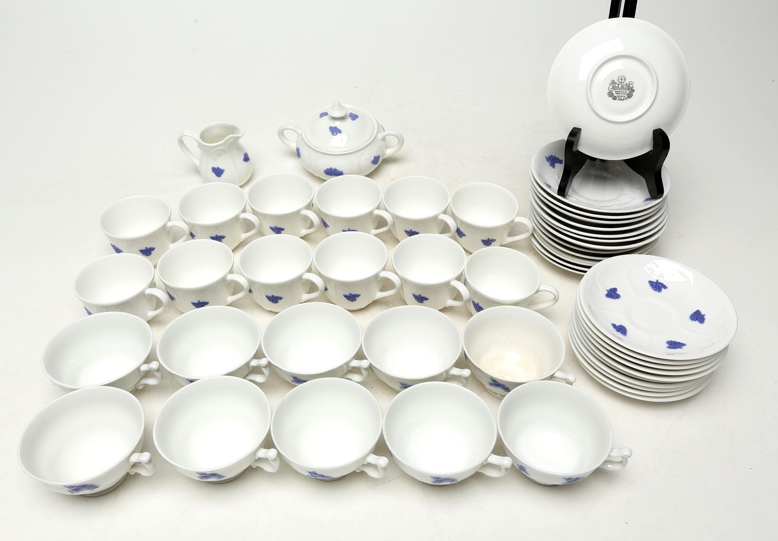 KAFFESERVIS, delar porslin, Gustavsberg, Blå Blom.