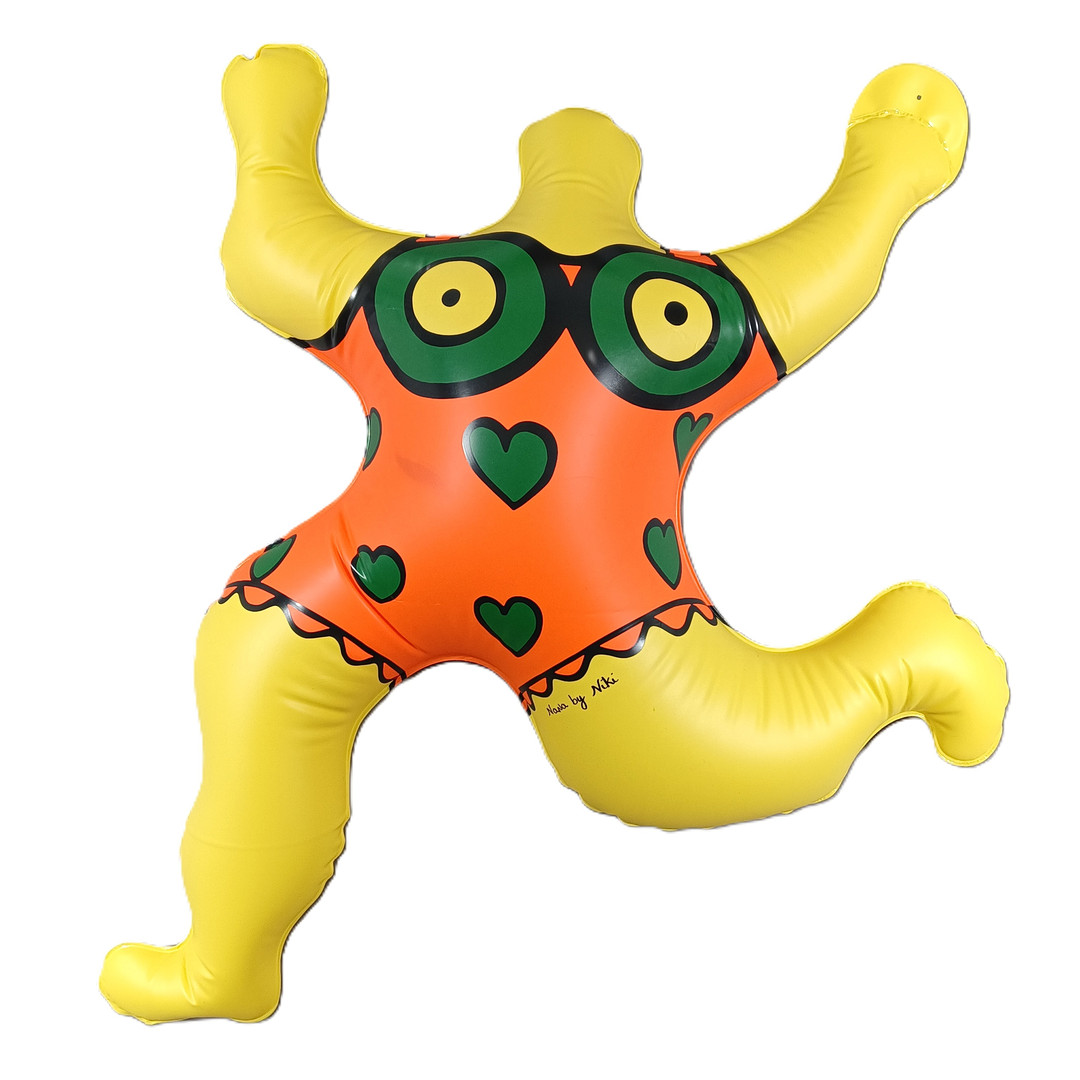 SAINT-PHALLE, NIKI DE. NACH. "Aufblasbare Nana / Inflatable Nana", Vinyl, farbig bedruckt.