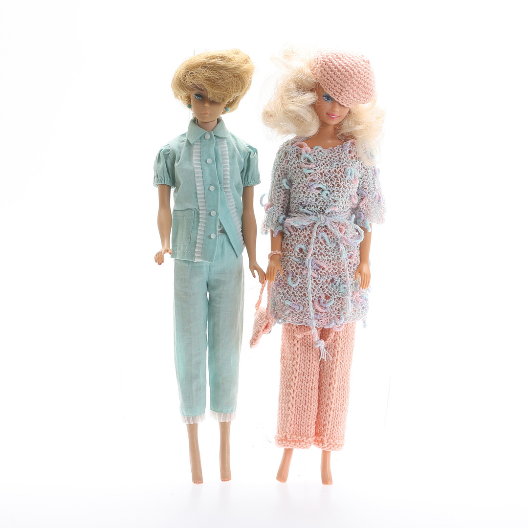 BARBIE, dockor 2 stycken, med tillbehör, Mattel.