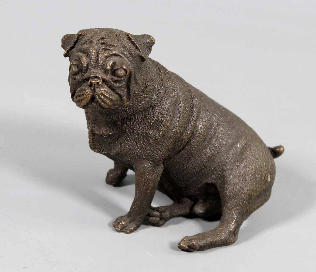 BRONZE HUND SKULPTUR.