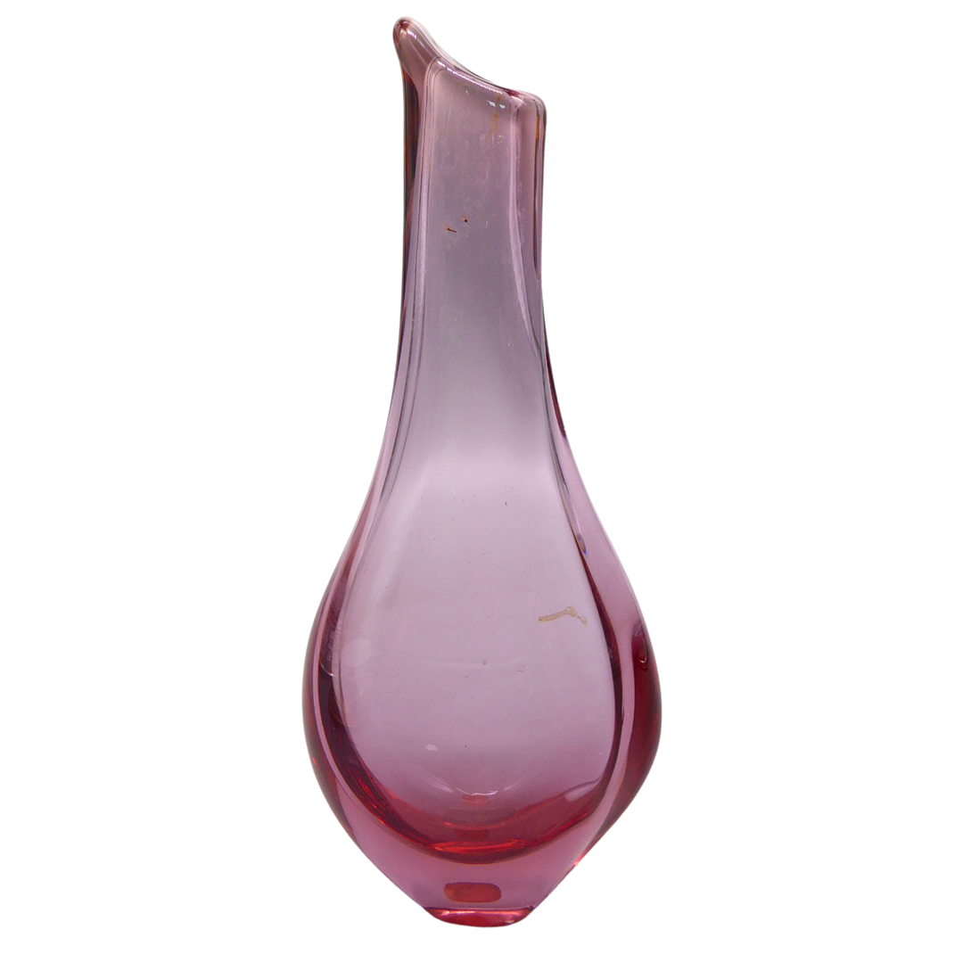 ROSA BLUMENVASE VON BOHEMIA CHRISTAL.
