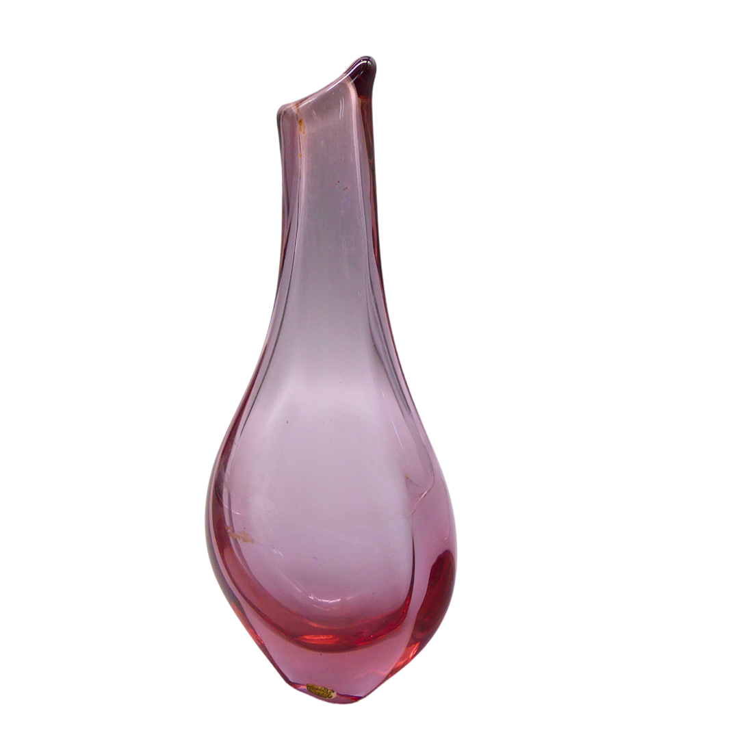 ROSA BLUMENVASE VON BOHEMIA CHRISTAL.