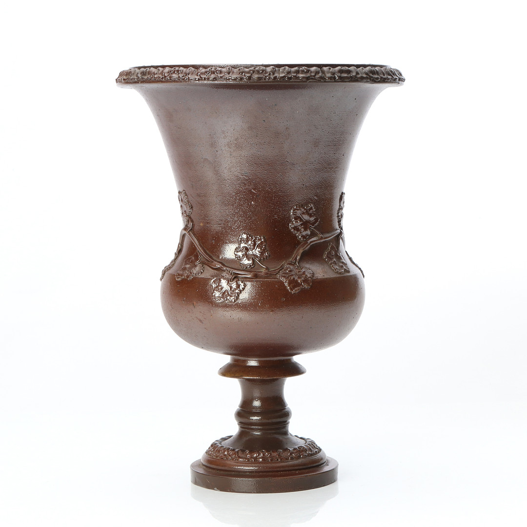 VALLÅKRA, URNA. Saltglaserat stengods. 1800-tal. Märkt undertill.
