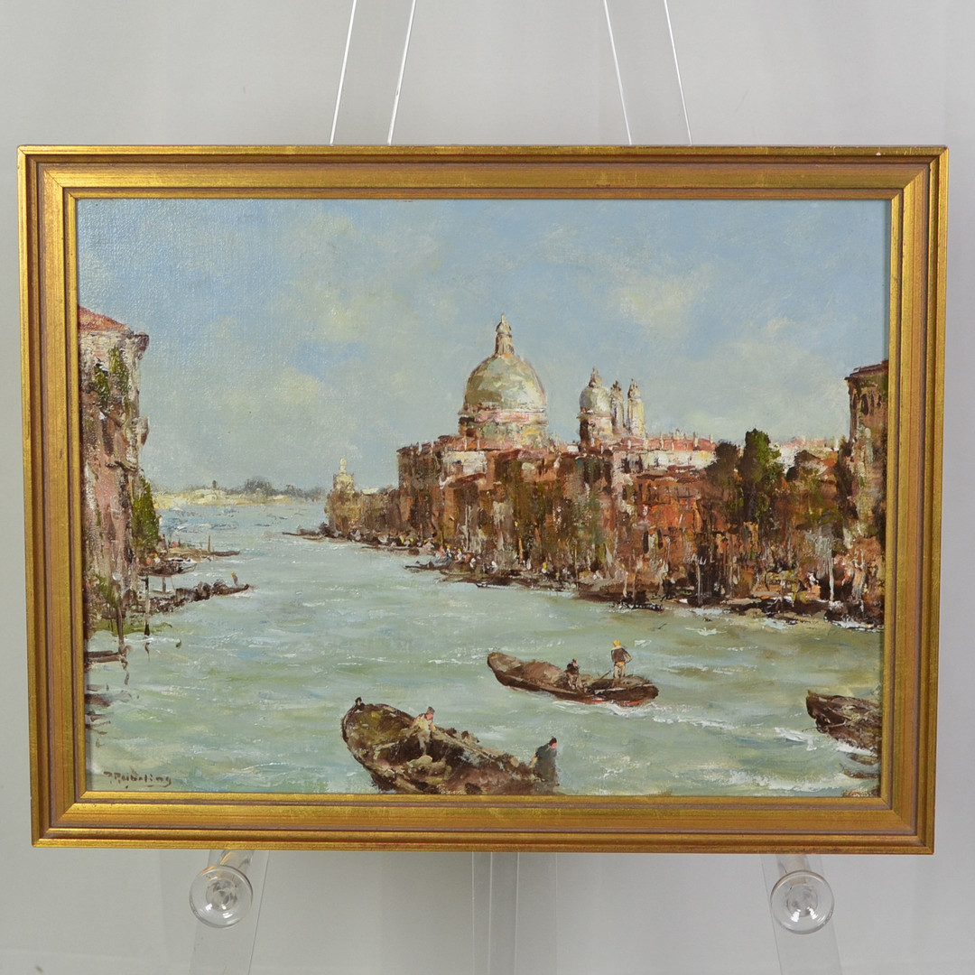 RICHARD REIBELING (1900-1976). VENEDIG, ÖL AUF LEINWAND UND AUF PLATTE GEZOGEN, 20. JAHRHUNDERT.