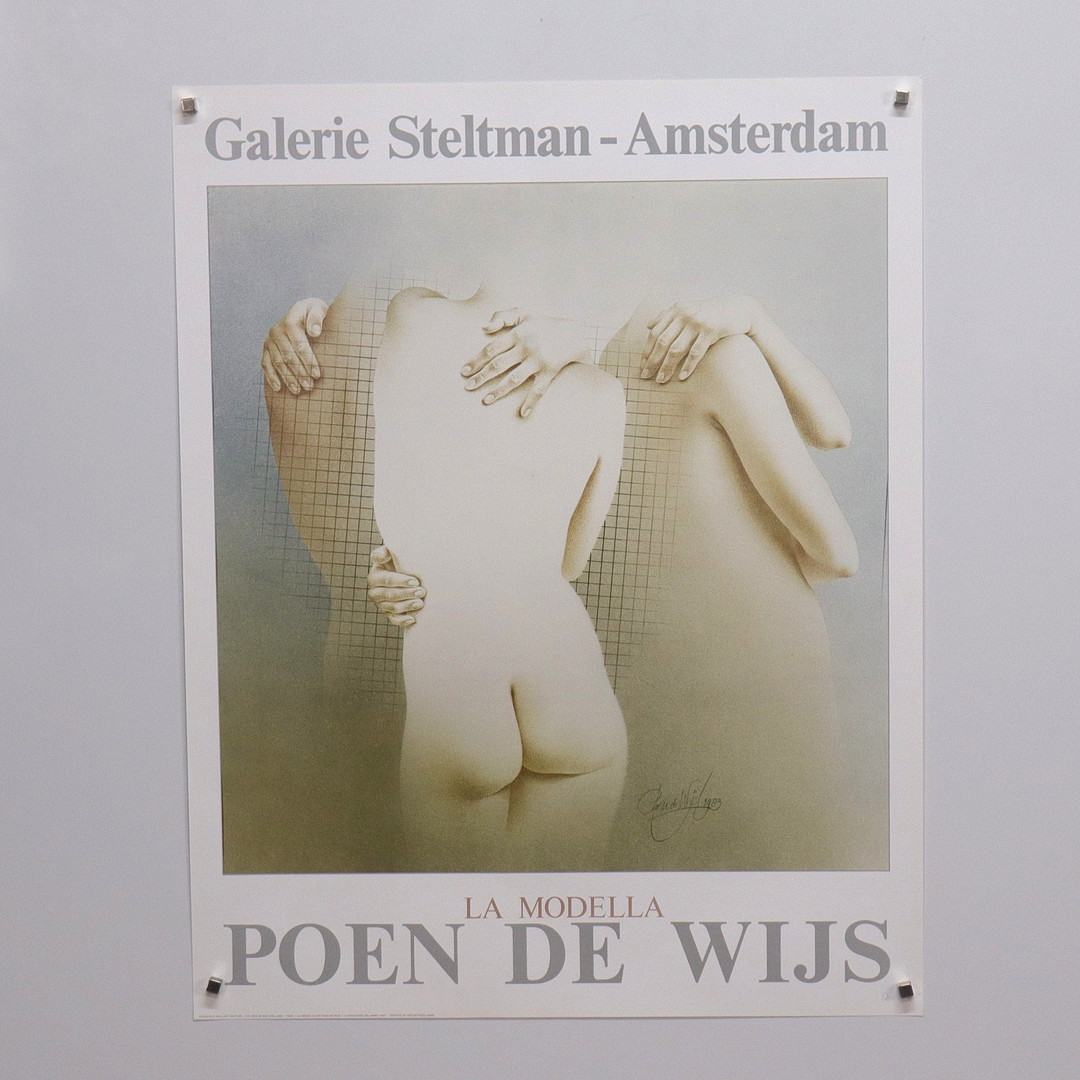 POEN DE WIJS (1948-2014). utställningsaffisch, Galerie Steltman, Amsterdam, "La Modella", 1984.