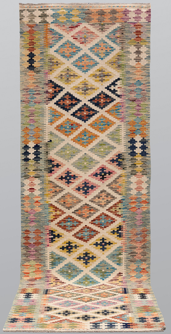 ORIENTMATTA. Kelim klassisk design, gallerimodell, 263 x 85 cm.
