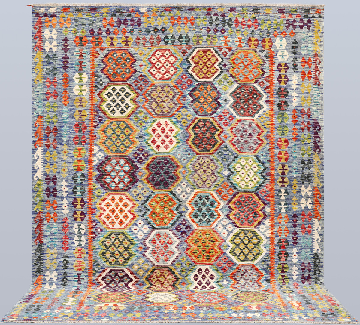 ORIENTMATTA. Kelim klassisk design, 346 x 262 cm.