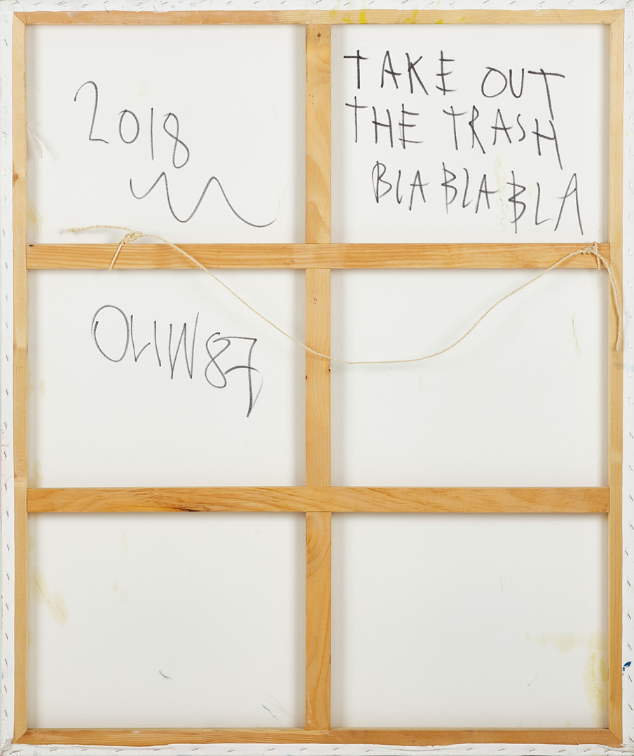 OLIW87 (Tobias Ekman, Sverige, född 1987), CHANEL OR DIE, signerad och daterad Oliw87, 2018, olja och spray på duk.