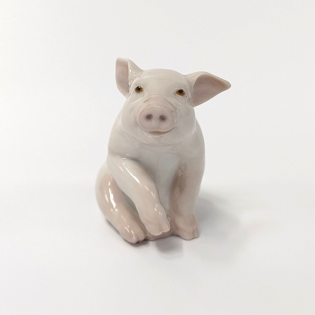 FRANCISCO CUESTAS. Schweinchenfigur "CREDITO DE LA SUERTE/LUCKY PIGLET" - Lladro, Spanien.