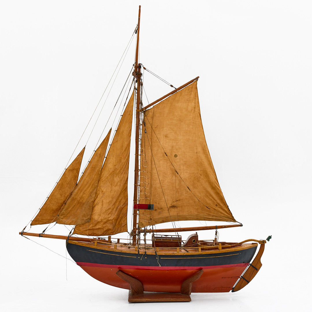 MODELLSKEPP, Gaffelriggad segelskuta, 1900-talets första hälft.