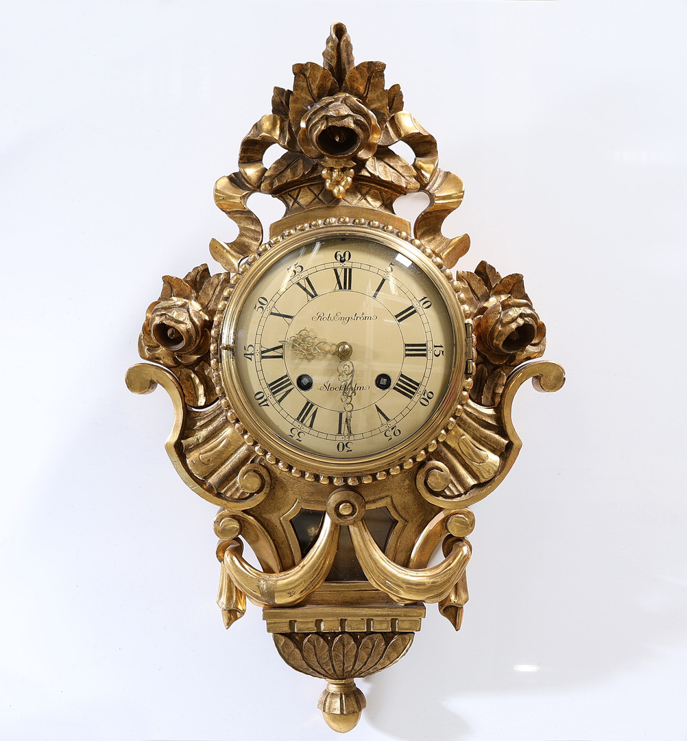 VÄGGPENDYL, Robert Engström, Stockholm, gustaviansk stil, 1900-talets första hälft.