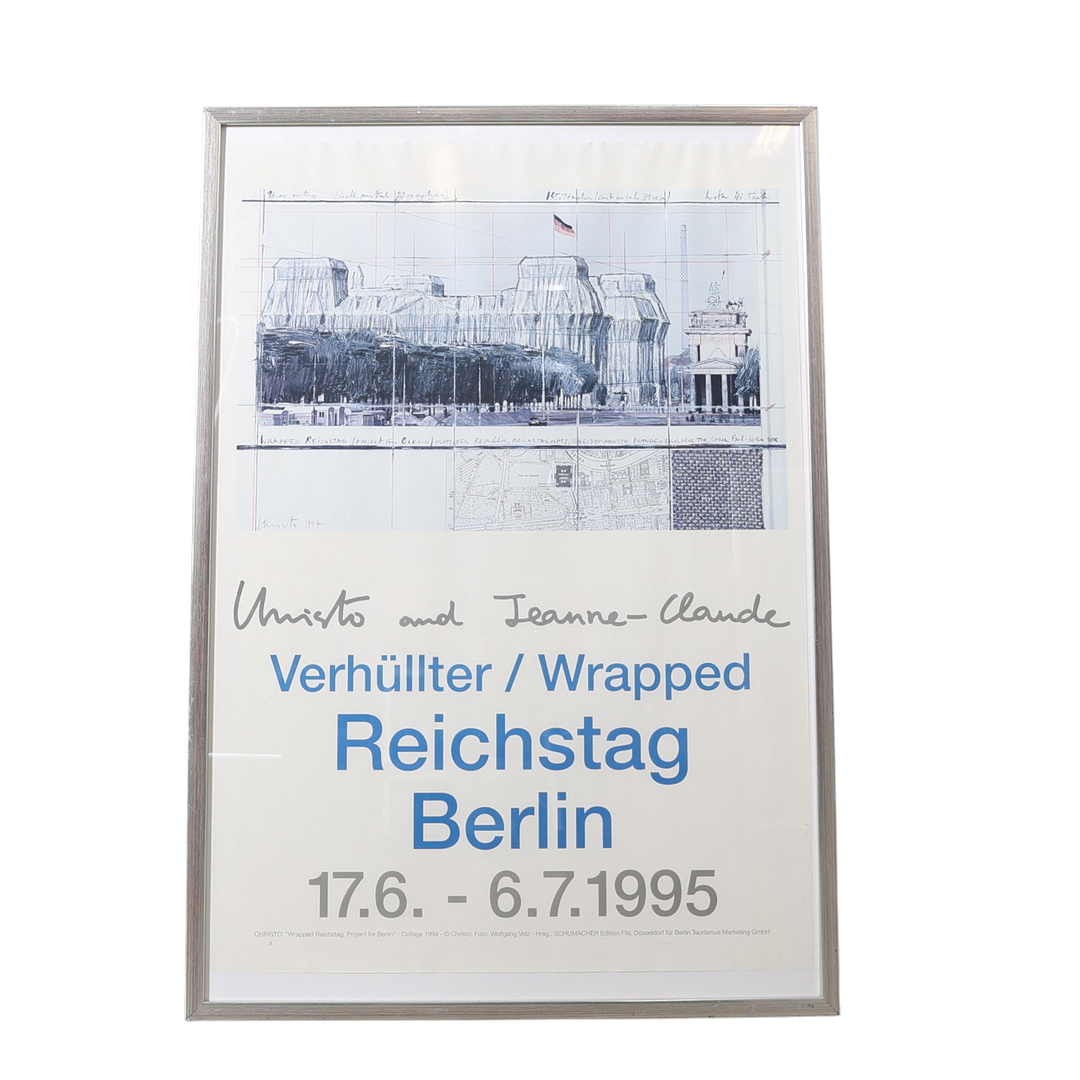 UTSTÄLLNINGSAFFISCH, Wrapped Reichtag Berlin, Christo & Jeanne-Claude, 1995.