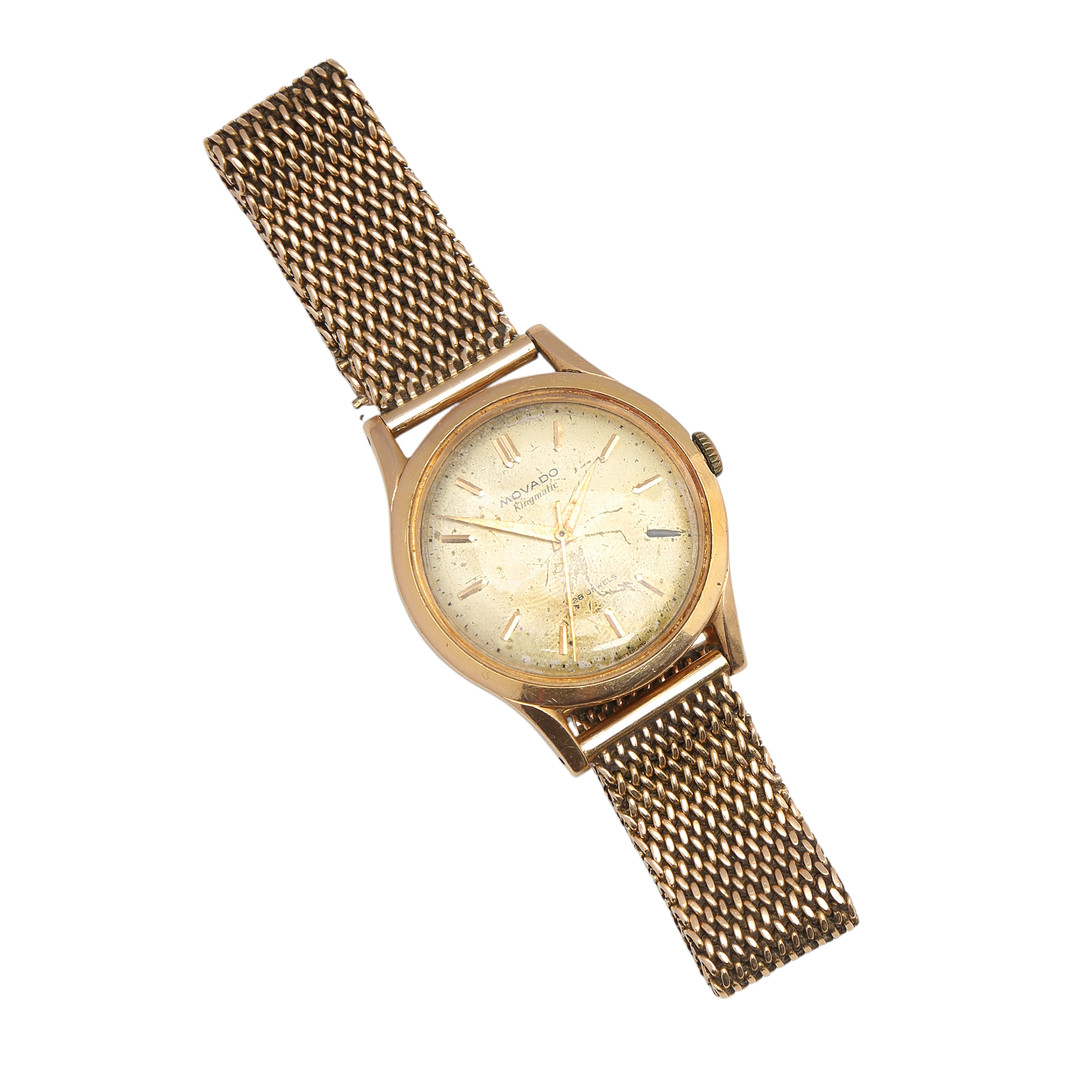 Movado Kingmatic in gold, circa 1950.