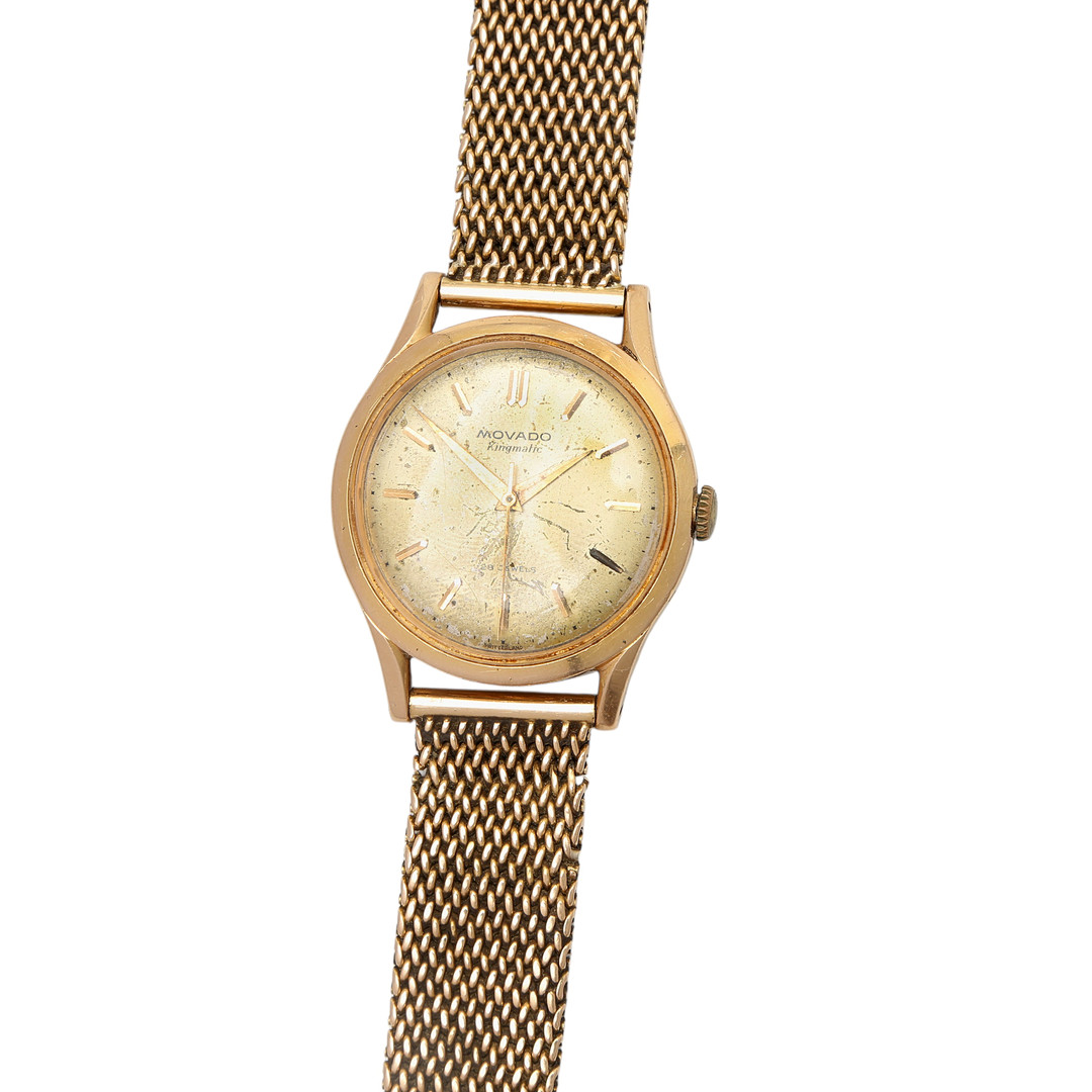 Movado Kingmatic in gold, circa 1950.