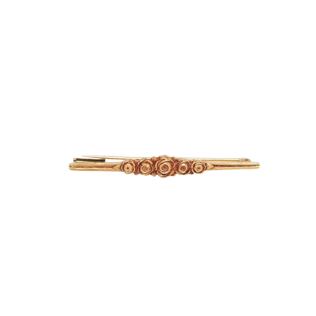 'Noucentista' floral brooch in gold, circa 1930.