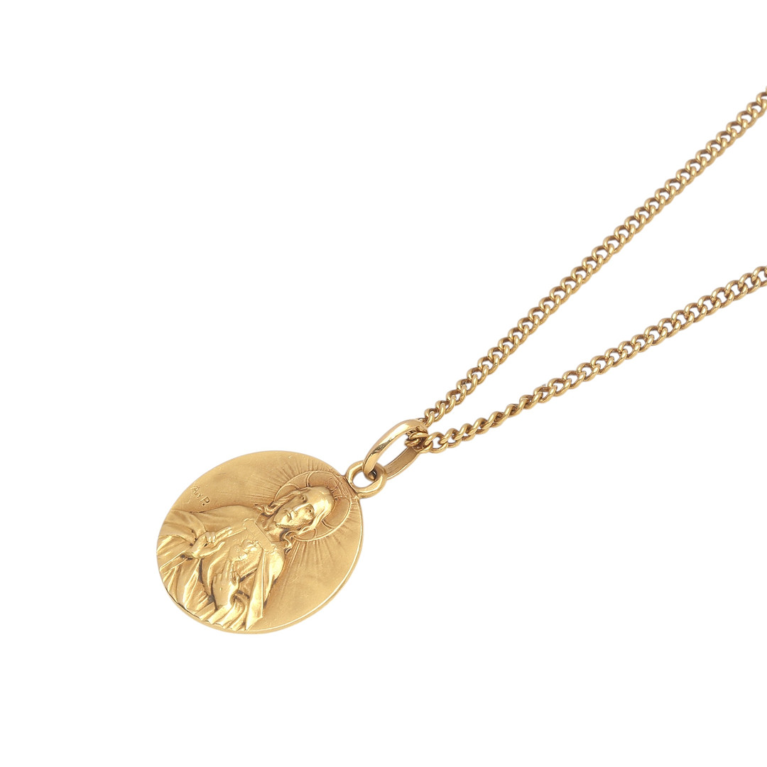 Gold devotional medal, last third of the 20th Century.