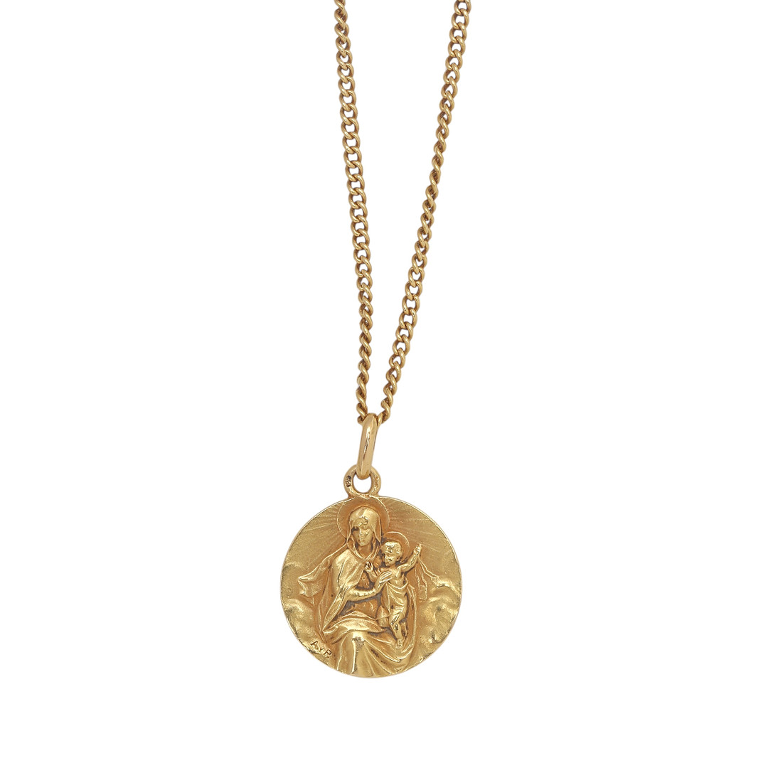 Gold devotional medal, last third of the 20th Century.