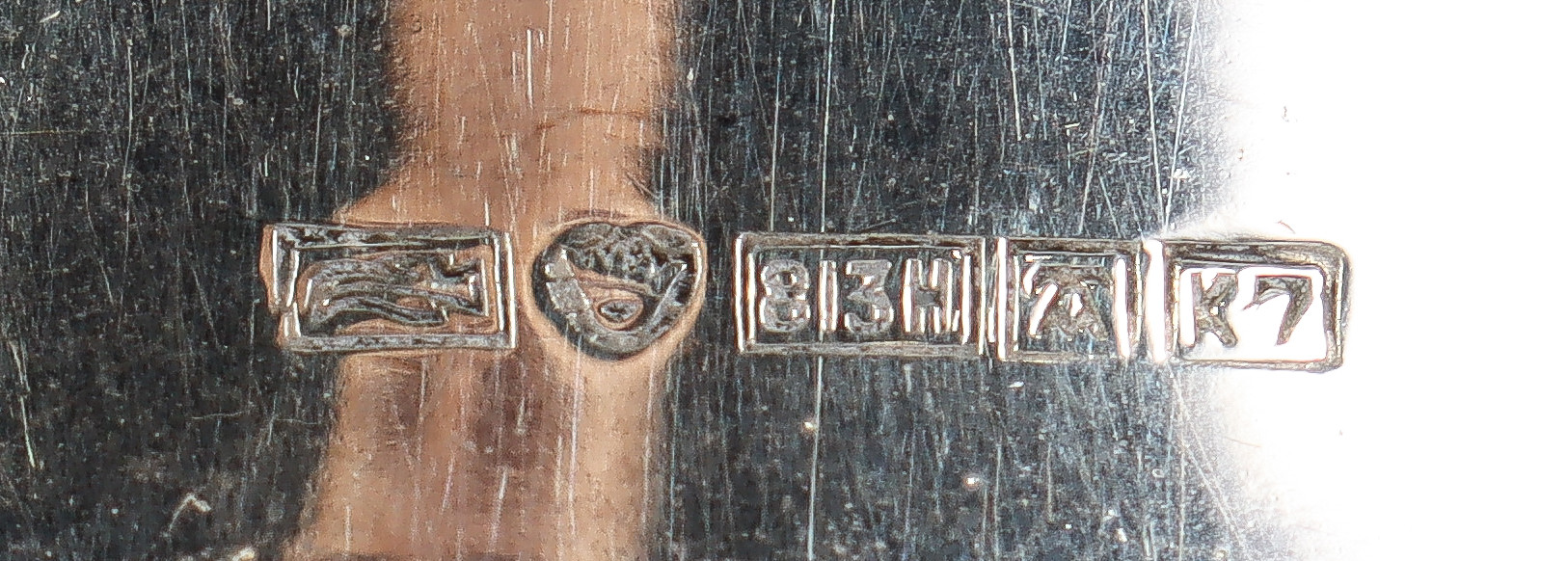 LJUSSTAKAR ett par silver, Auran Kultaseppä Oy, Åbo, Finland, 1963.