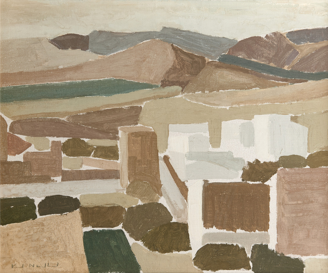 KARL NORDLUND (1916-2003). Sydländskt landskap, signerad, olja på duk.