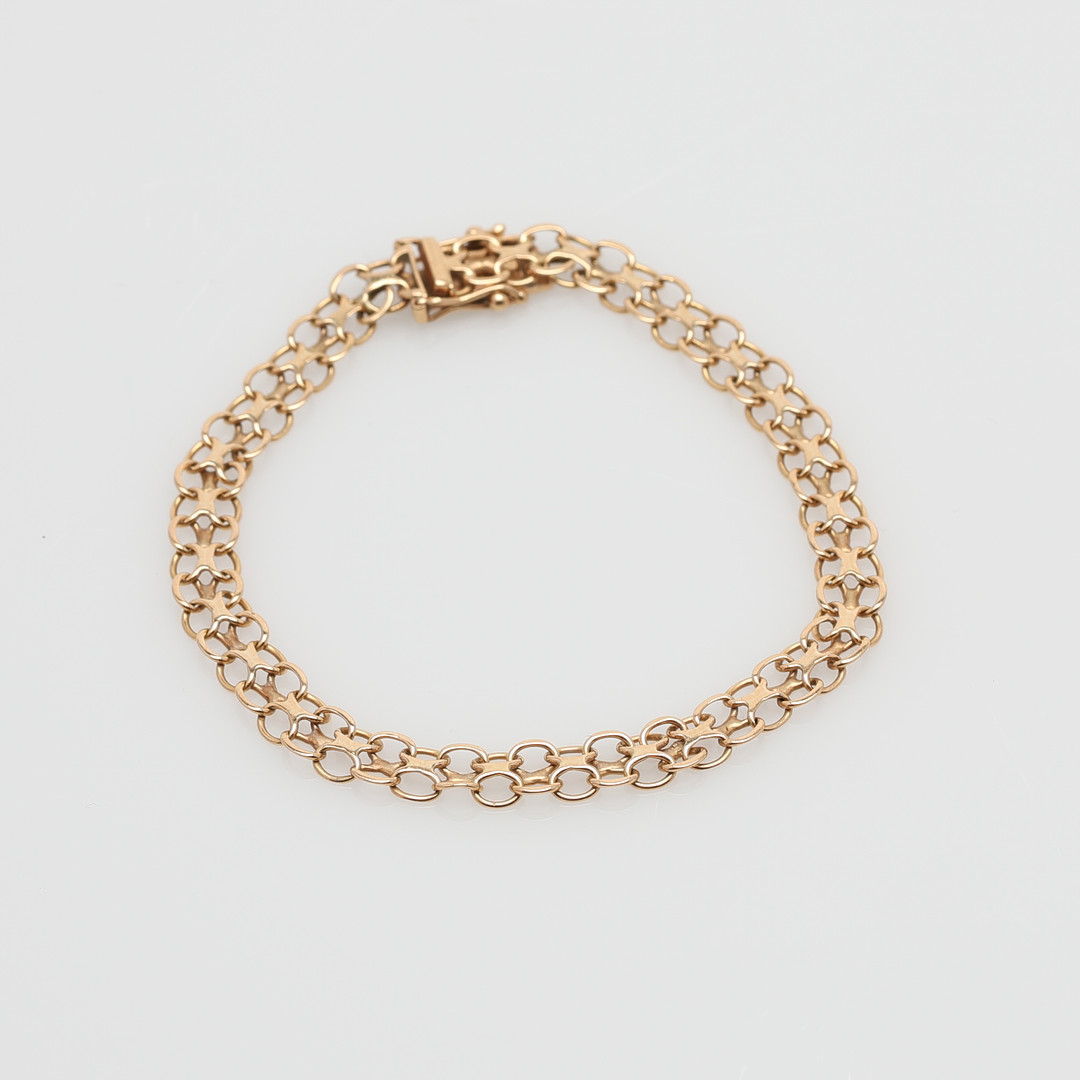 ARMBAND, X-länk, guld 18K, Stockholm 1973.