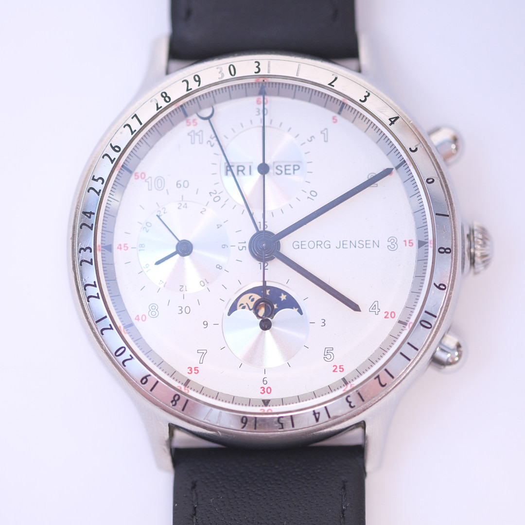 BO BONFILS FÖR GEORG JENSEN. ARMBANDSUR. MODELL 382. AUTOMATIC. 1980/90-TAL.