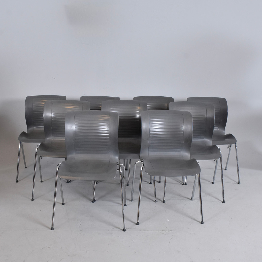 ALFRED HOMANN. Stolar, 11 st, "Ensemble", plast och metall, Fritz Hansen, Danmark, 2000-tal.