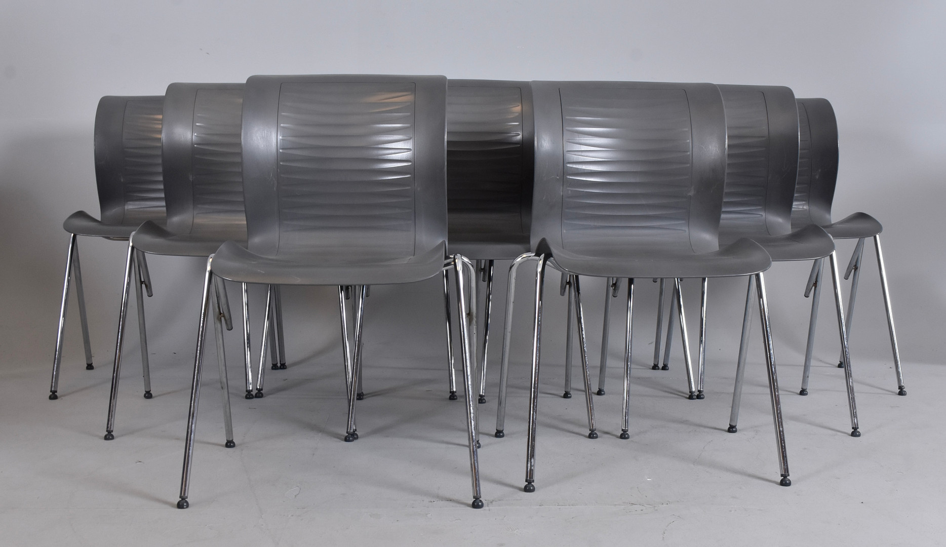 ALFRED HOMANN. Stolar, 11 st, "Ensemble", plast och metall, Fritz Hansen, Danmark, 2000-tal.