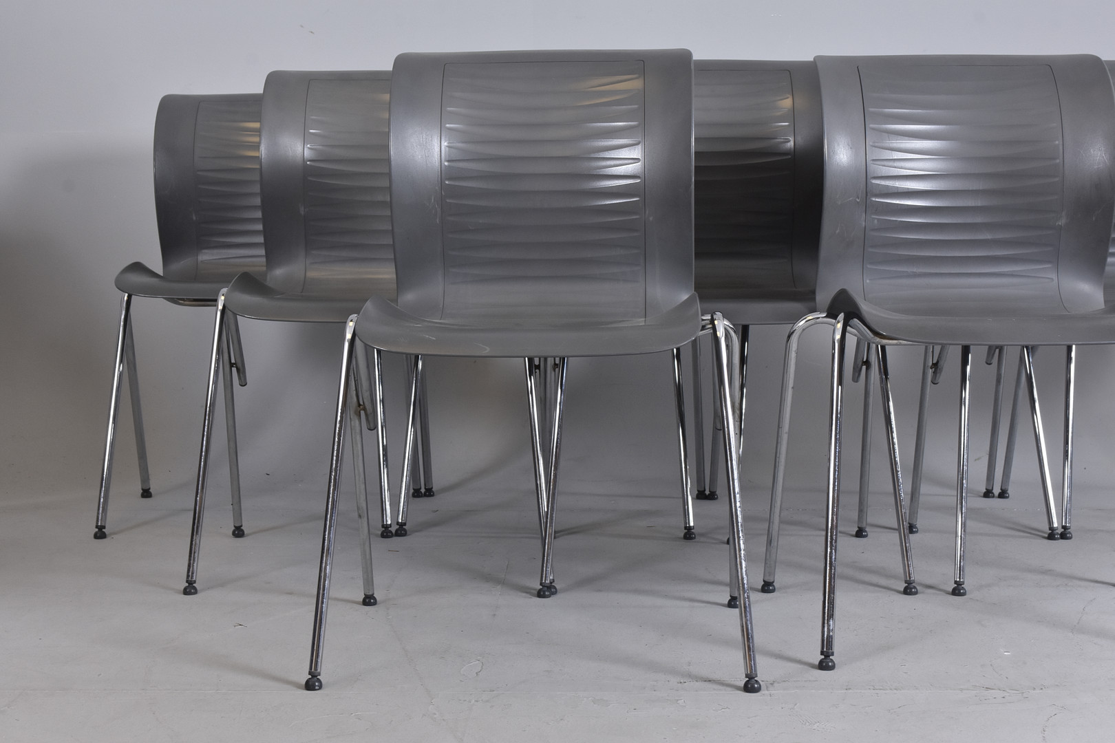 ALFRED HOMANN. Stolar, 11 st, "Ensemble", plast och metall, Fritz Hansen, Danmark, 2000-tal.