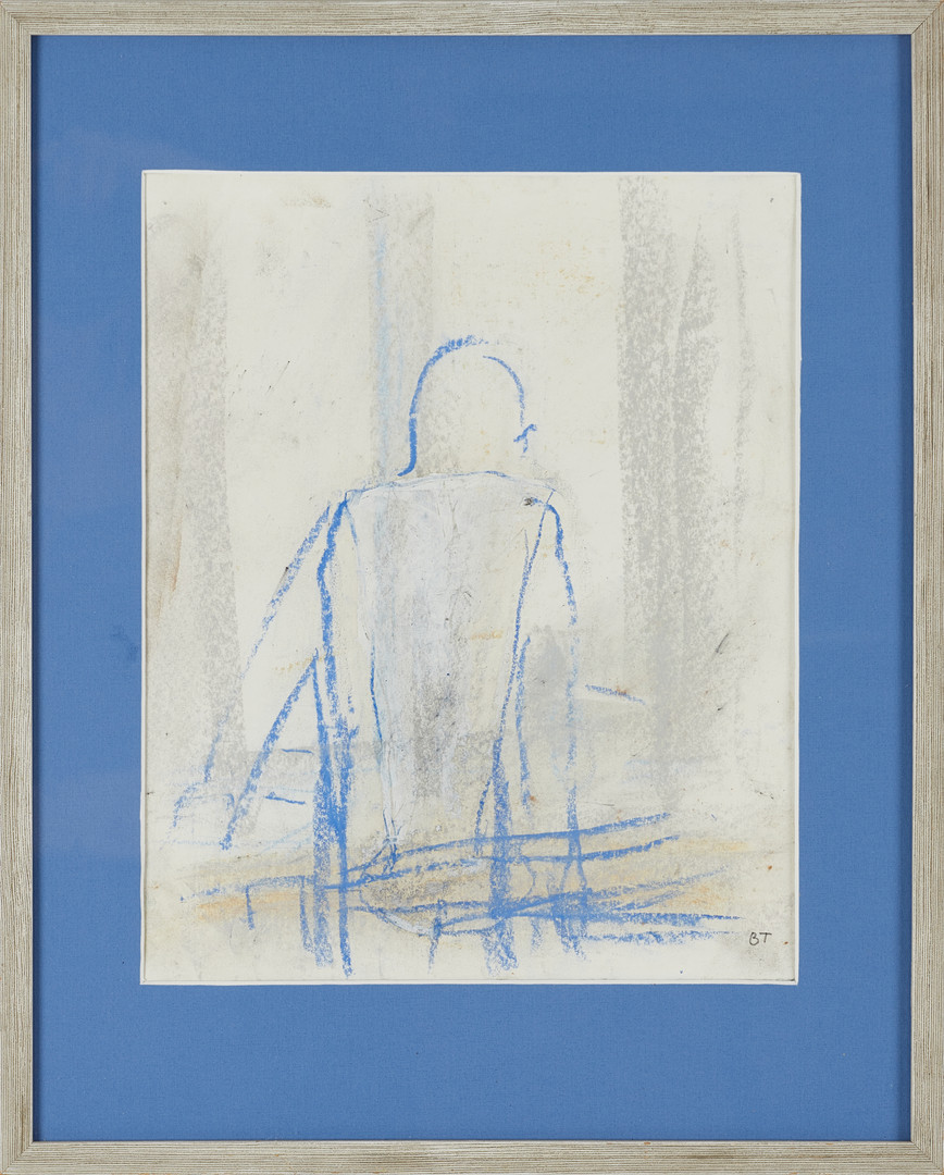BO TRANKELL (1942-2013). "Vid fönstret", monogramsignerad BT, pastell/krita.
