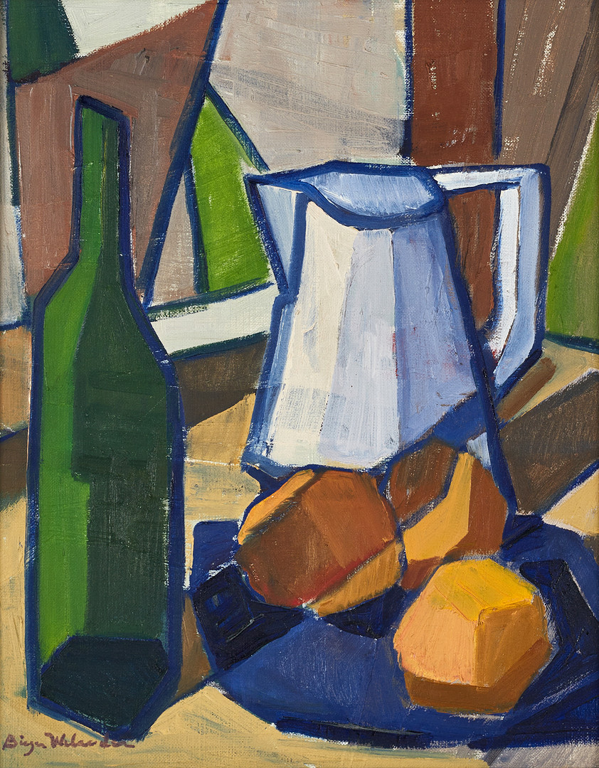 BIRGER WELANDER (1916-1985). Stilleben, signerad, olja på duk.