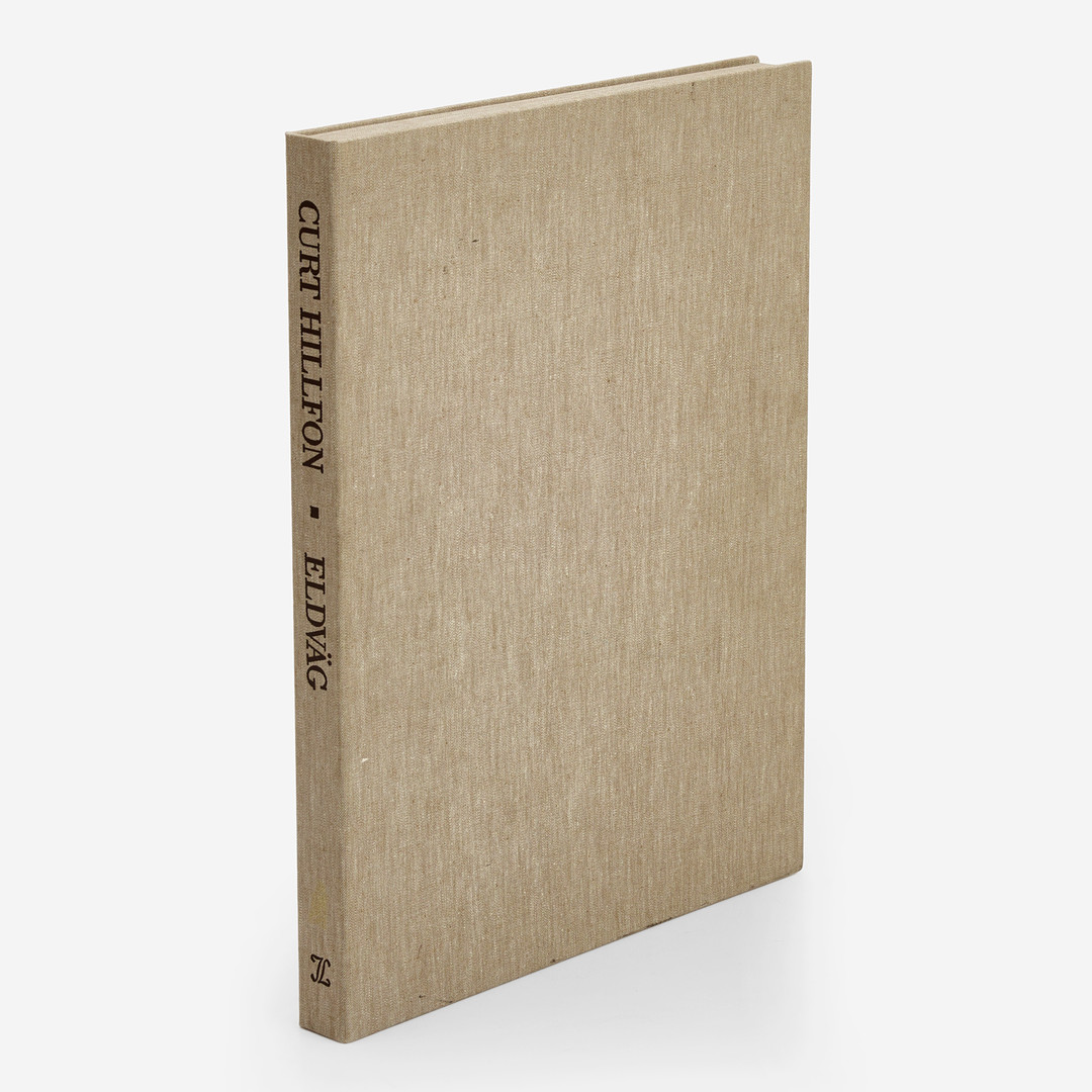 CURT HILLFON. Grafikmapp, "Eldväg", signerad samt numrerad 96/99, 5 seriegrafier, Stockholm, 1987.