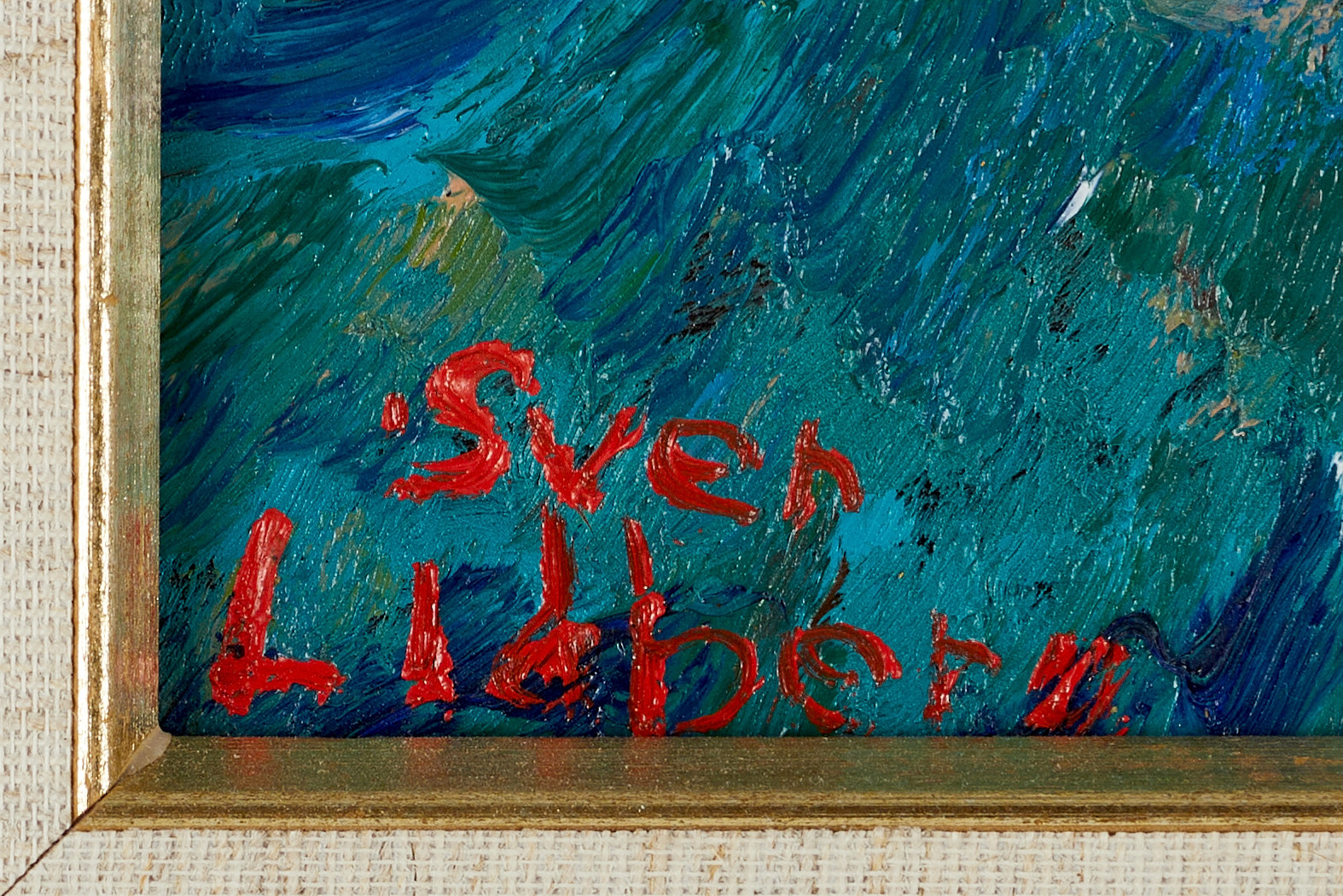 SVEN LIDBERG (1929-2009). "Goddag", signerad, olja på pannå.