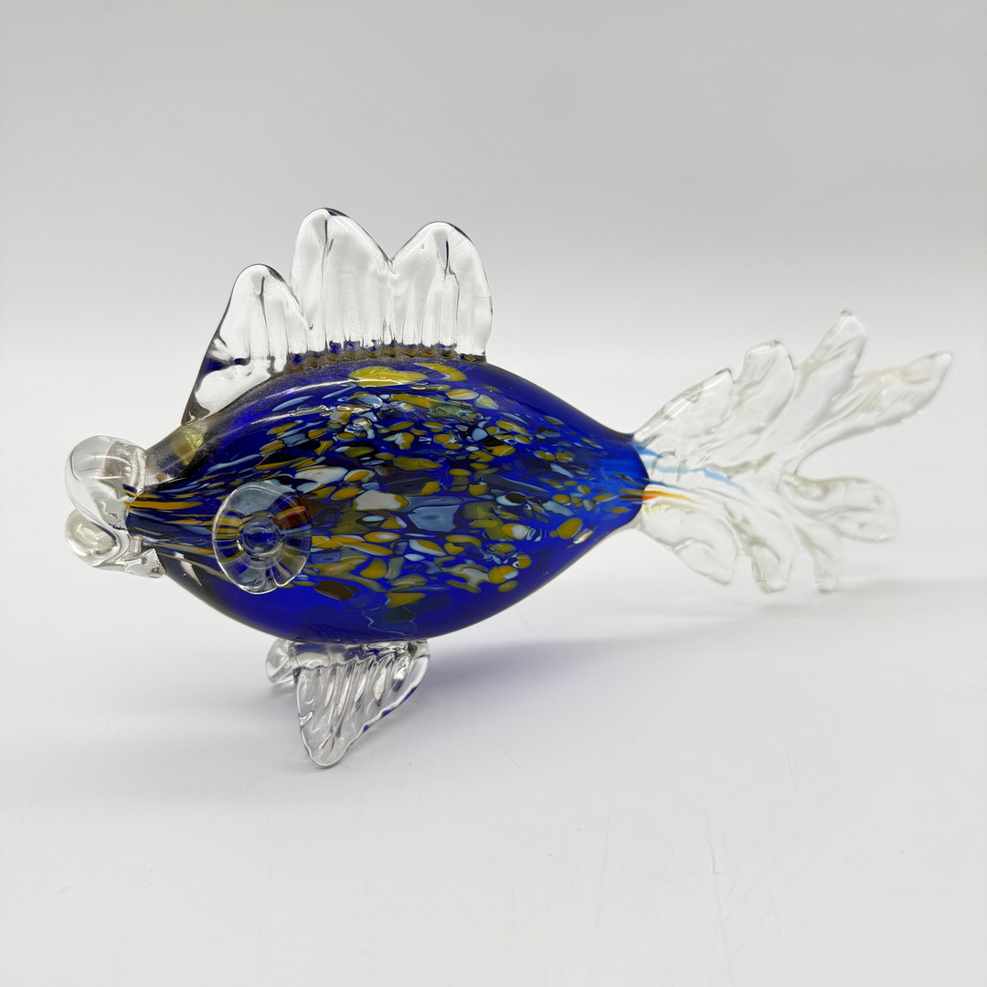 HANDGEFERTIGTE GLASFISCHFIGUR MURANO FISCH.