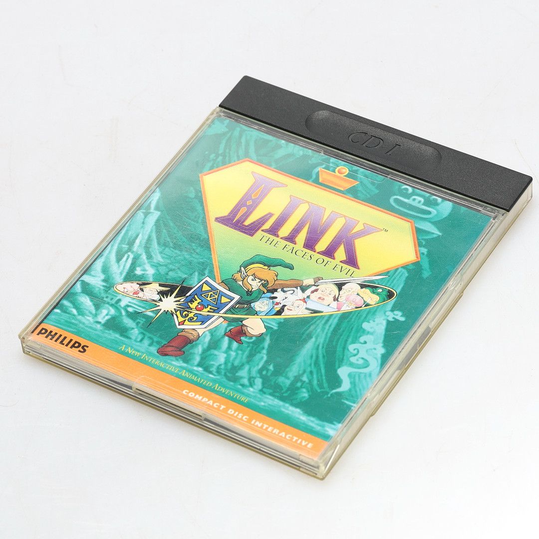 TVSPEL. "Link: The Faces of Evil", Philips CD-I skiva, licencerad av Nintendo, 1993-tal.