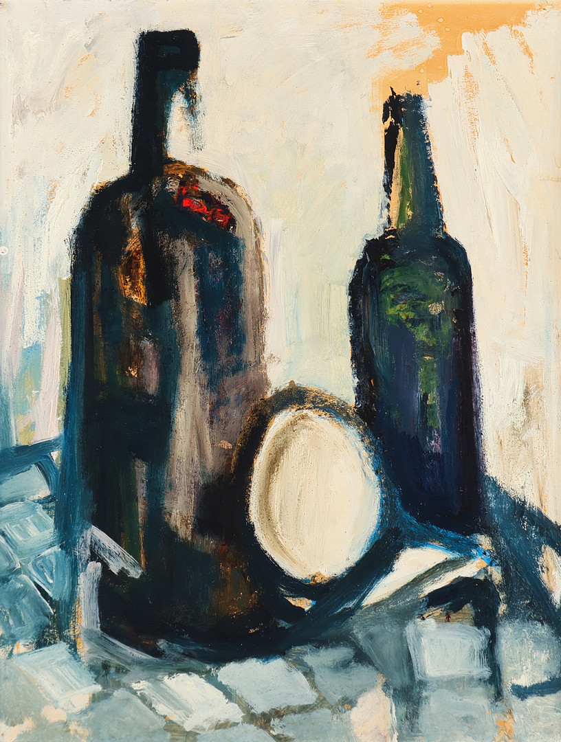 UBEKENDT KUNSTNER. Stilleben, olie på plade, usigneret. 1950-60'erne.