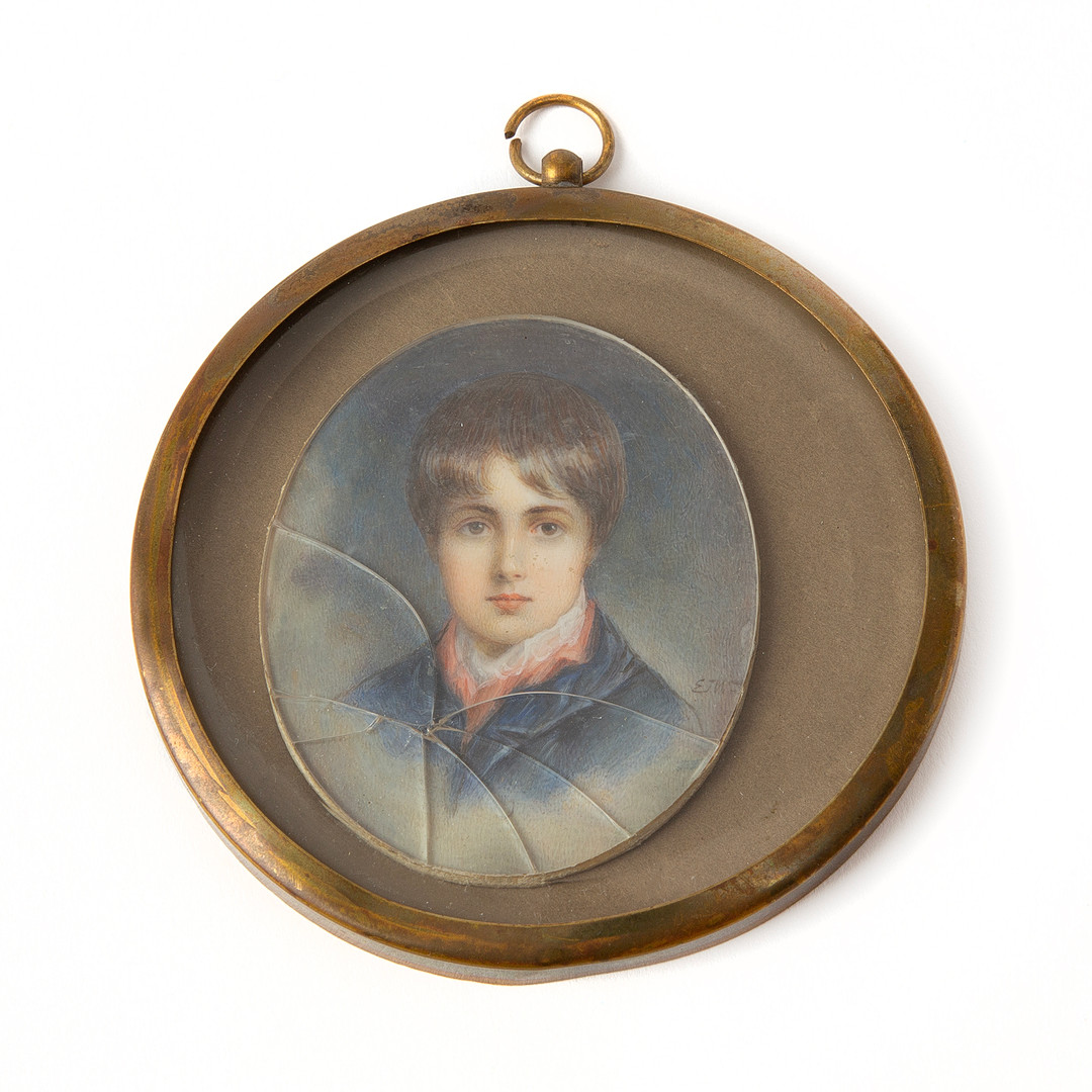 MINIATYRPORTRÄTT, gouache, 1800-tal, otydligt signerat.