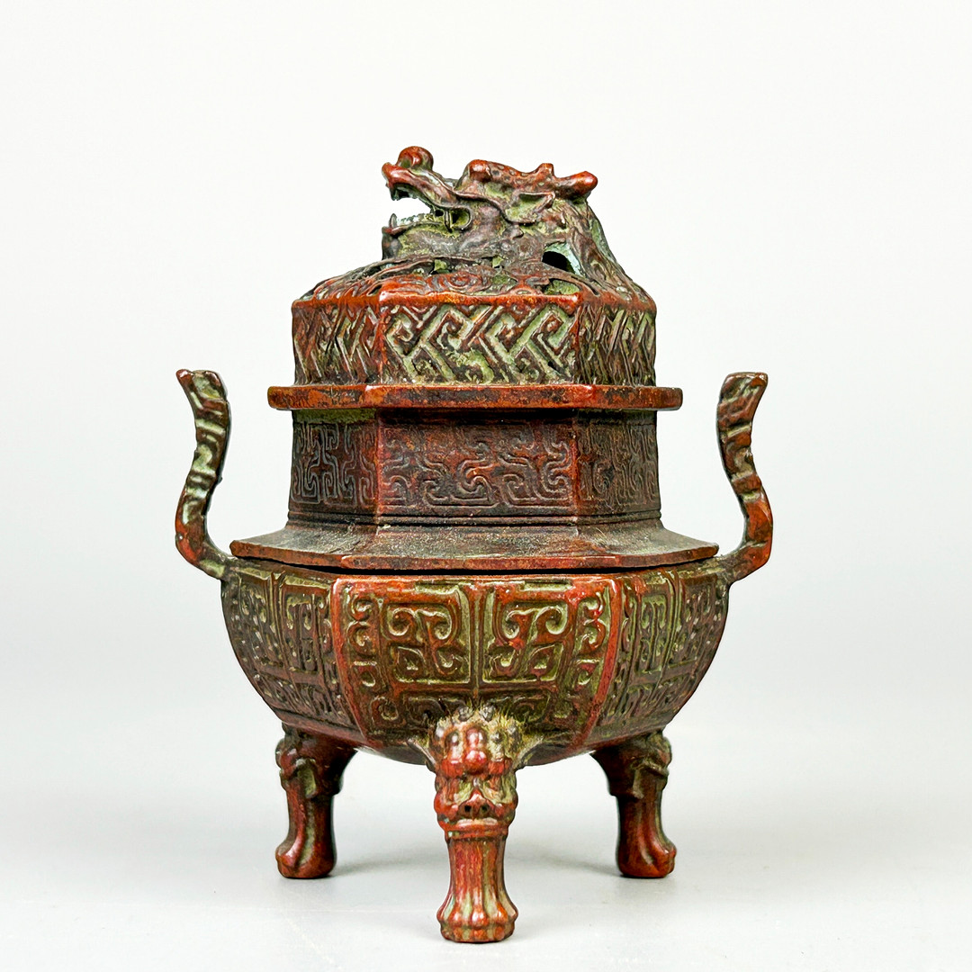 MINIATURE BRONZE CENSER.