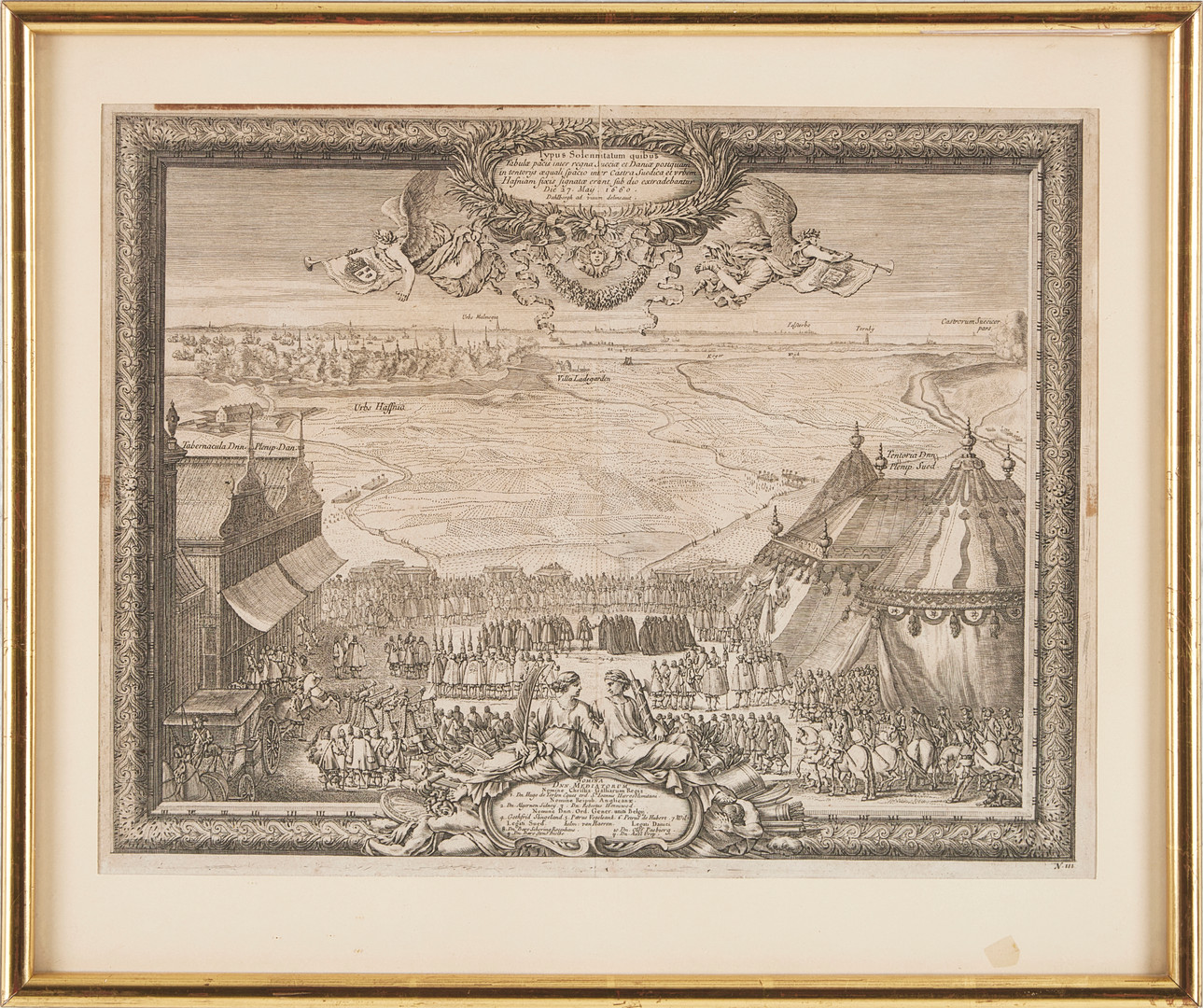 FREDEN I KÖPENHAMN, den 27 maj 1660, gravyr, "Typus solennitatum quibus".