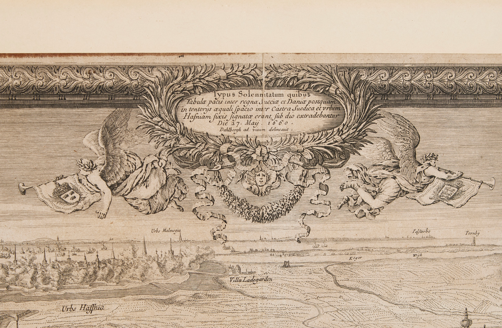 FREDEN I KÖPENHAMN, den 27 maj 1660, gravyr, "Typus solennitatum quibus".