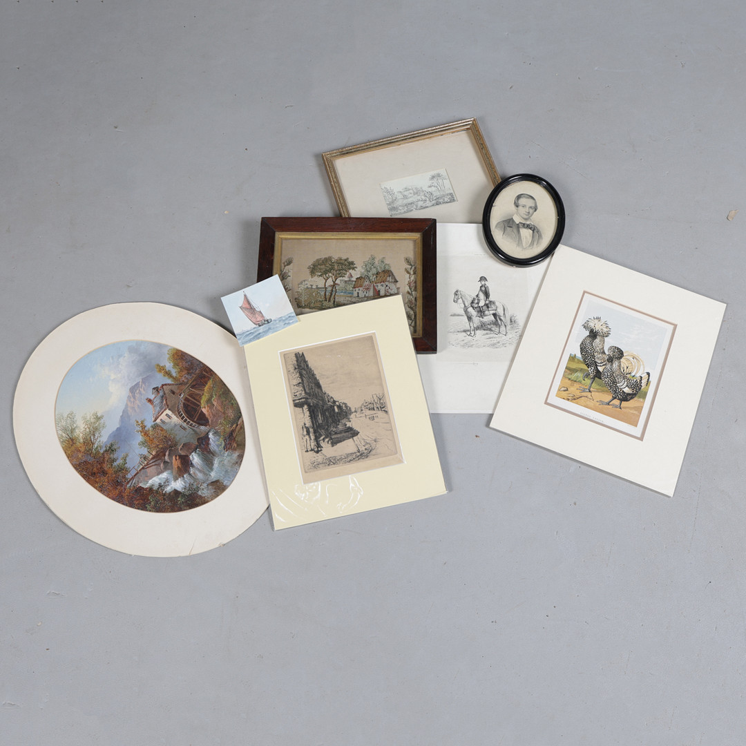 A COLLECTION OF PICTURES AND PRINTS (QTY).
