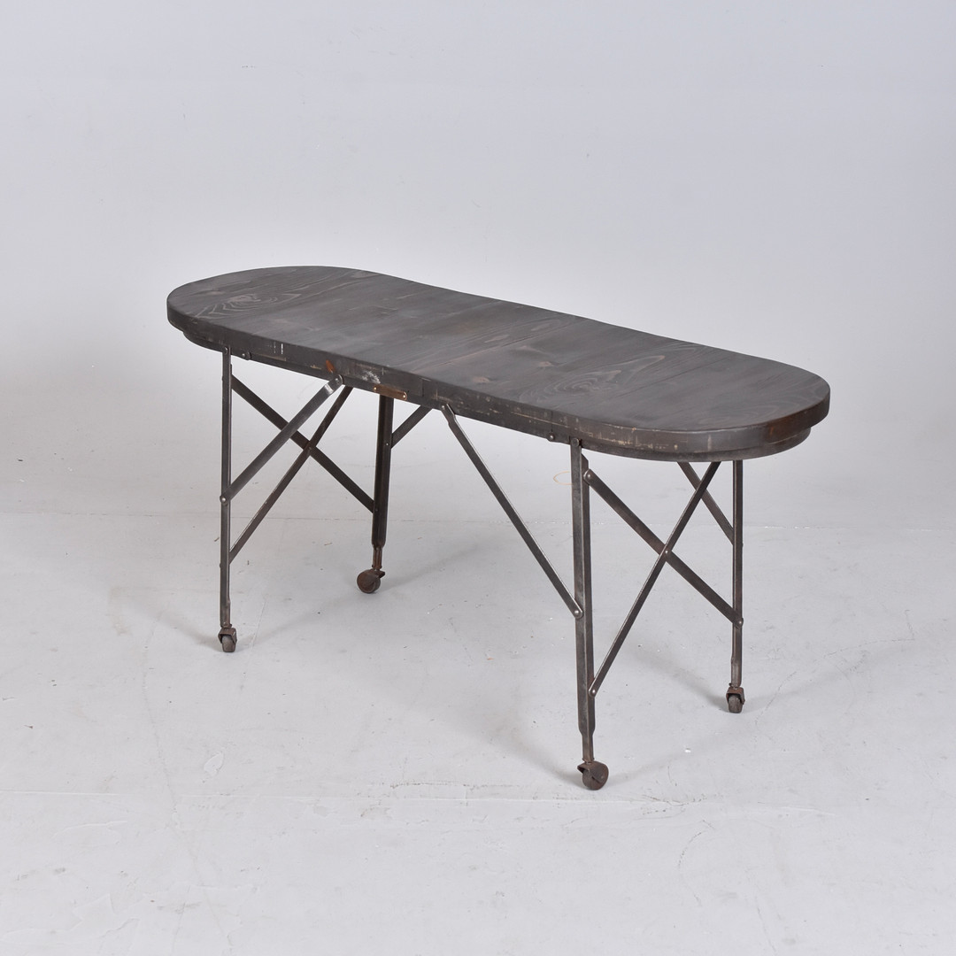 SOFFBORD, på hjul, metall och trä, 1900-tal.