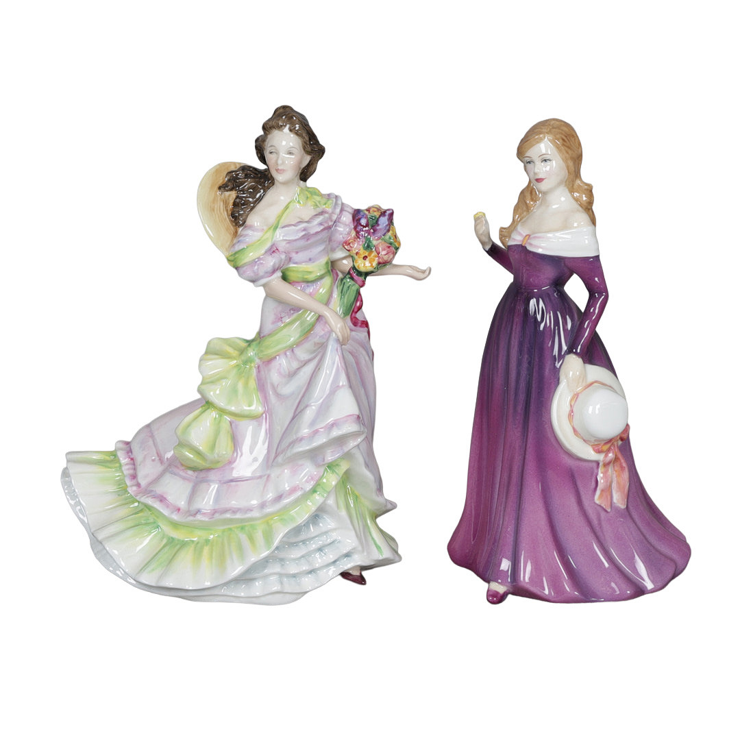 A ROYAL DOULTON FIGURINE 'SUMMERTIME' AND MELISSA (2).