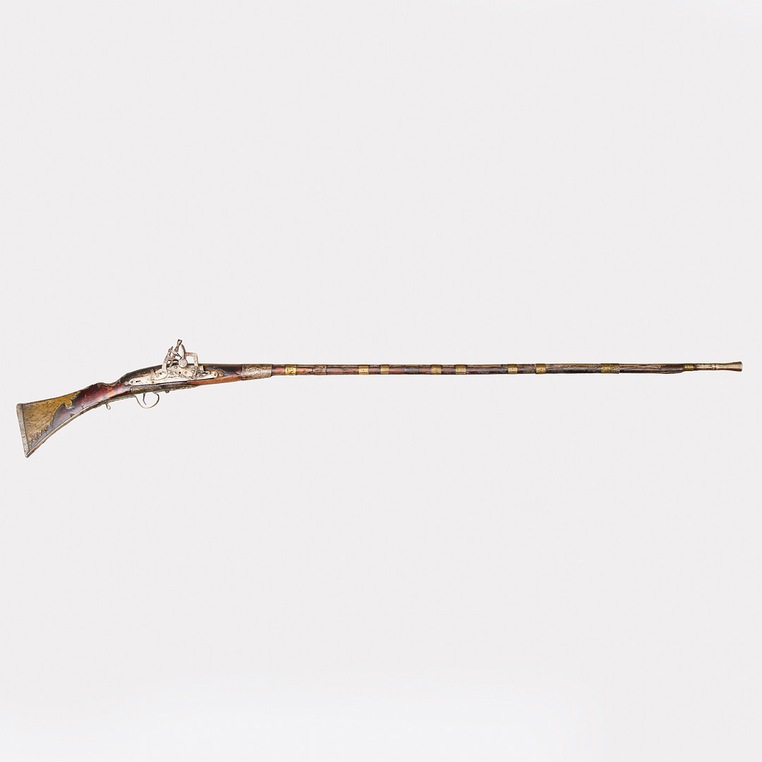 GEVÄR. Orientaliskt, troligtvis Nordafrika, 1800-tal.